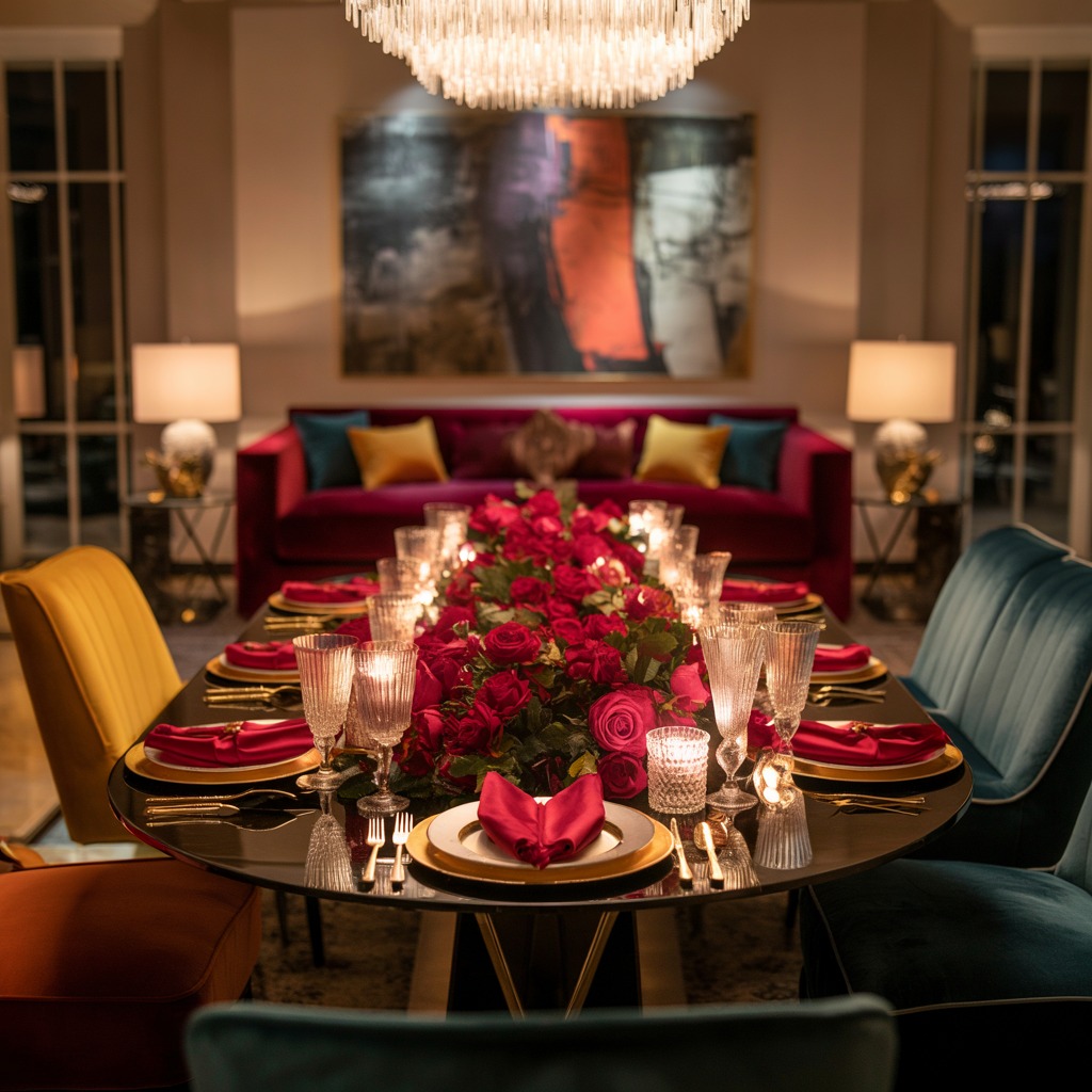 Festive celebration with themed decorations