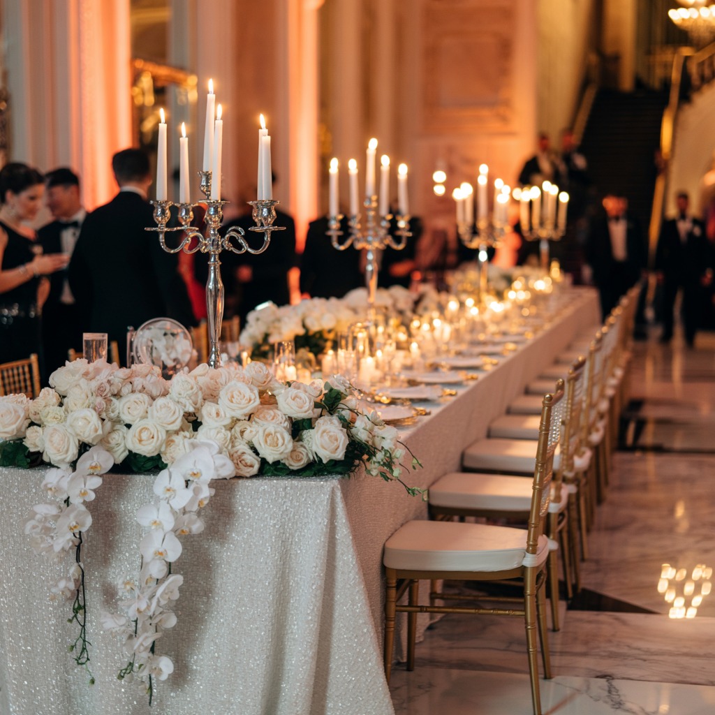 Elegant wedding decoration setup